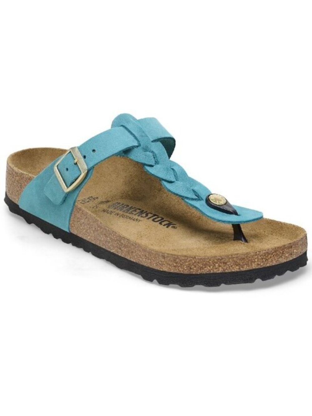 Birkenstock Gizeh Braided Color Biscay Bay Leather Womens 8US  NWT - Picture 3 of 6